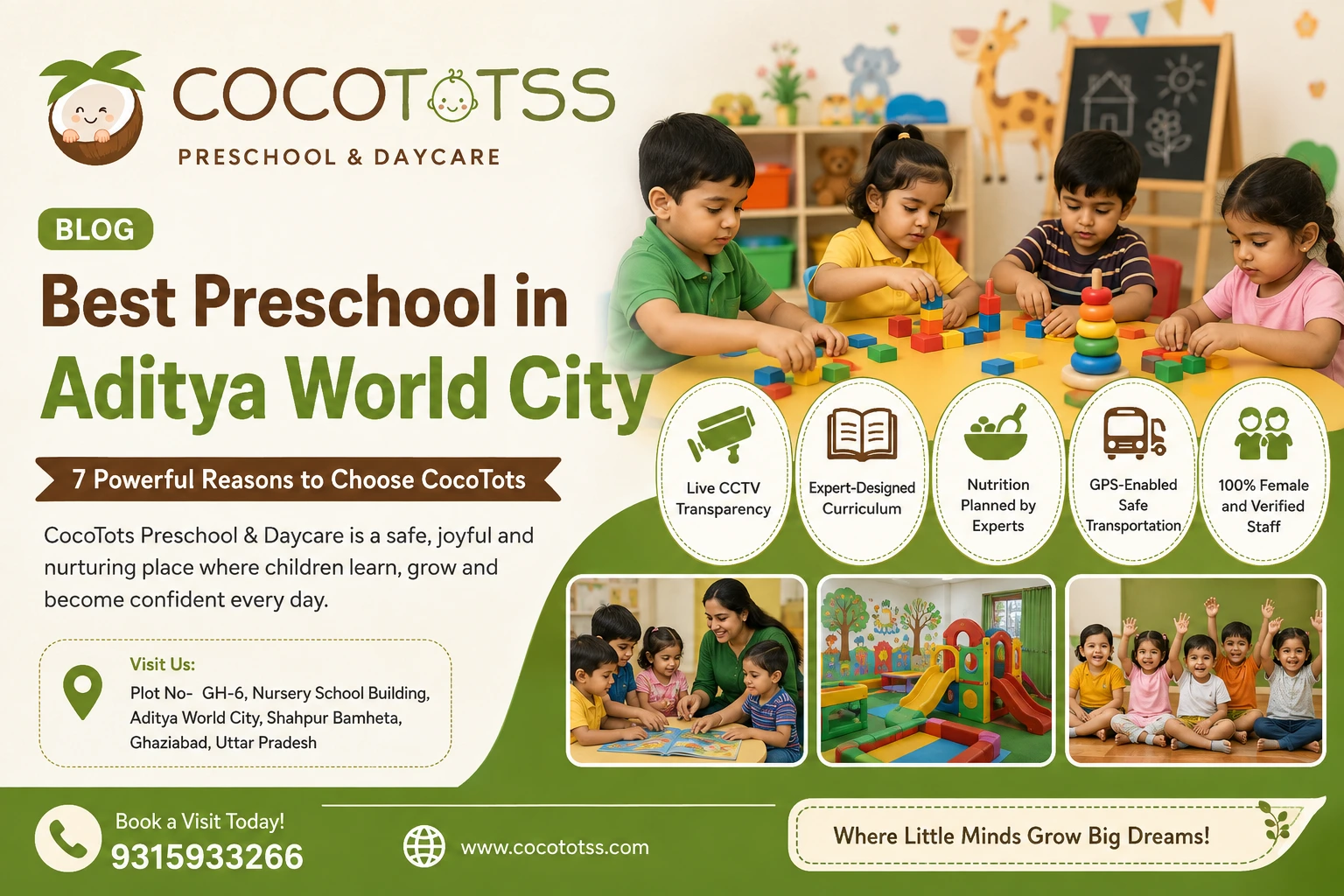 Best preschool in Aditya World City CocoTots Preschool classroom